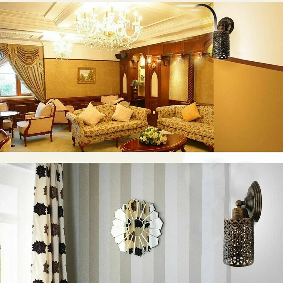 Modern Retro Black Vintage Industrial Wall Mounted Lights Rustic Wall Sconce Shade Lamps Fixture~2282-1