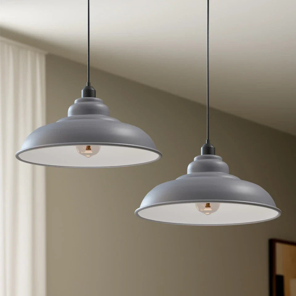 Modern Single Hanging Pendant Light Grey~6263-0