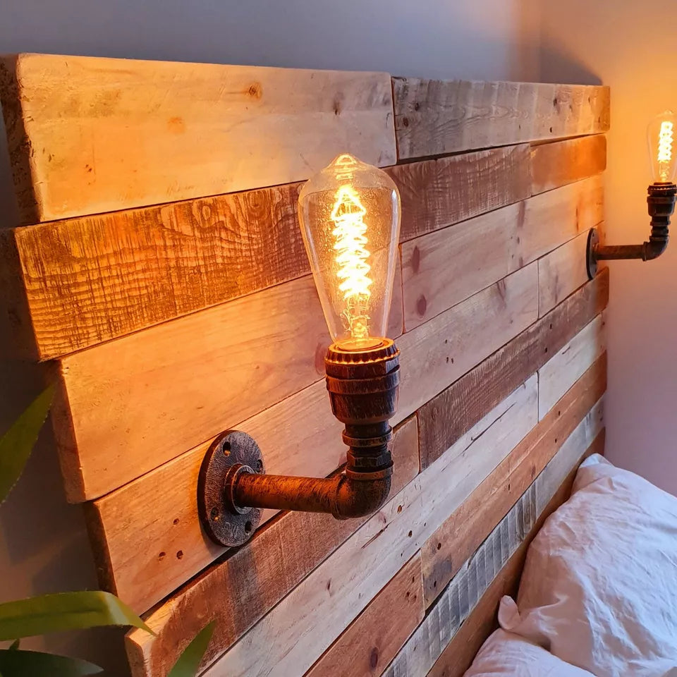 Wall Lights Vintage Modern Industrial Rustic Steampunk Metal Waterpipe UK~2170-1