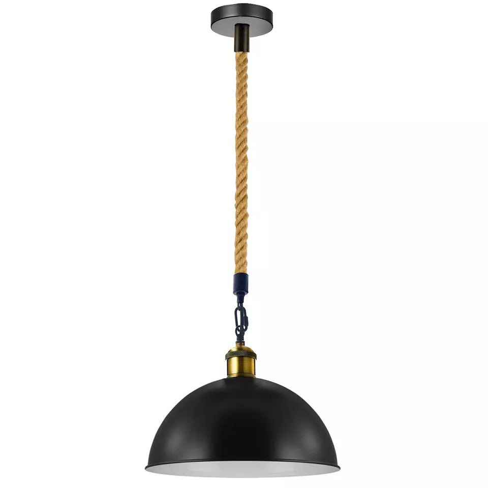 Metal Ceiling Pendant Light Modern Hemp Hanging Retro Lamps~1641-1