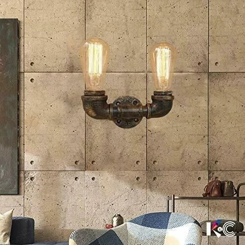 Industrial Steampunk Water Pipe Twin Wall Light Sconce E27~2133-10