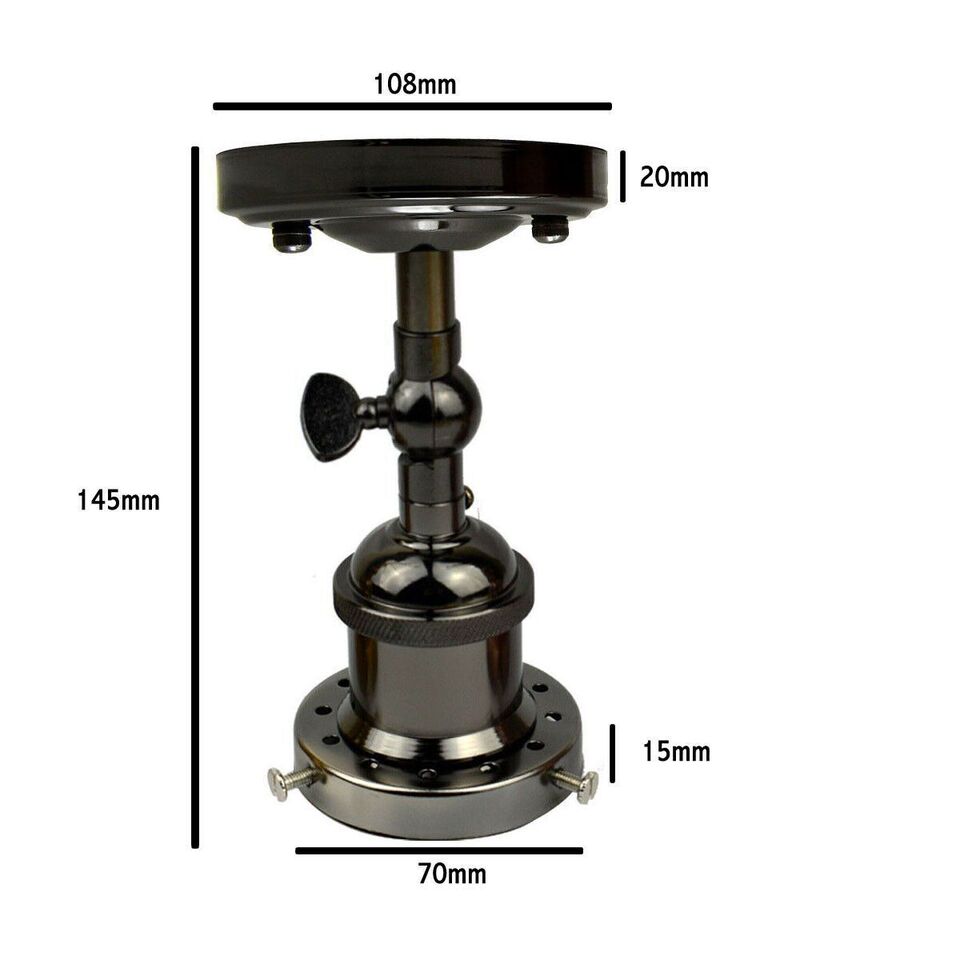 Adjustable Wall Light Rustic Metal Ball Joint Sconce E27 ~5486-1