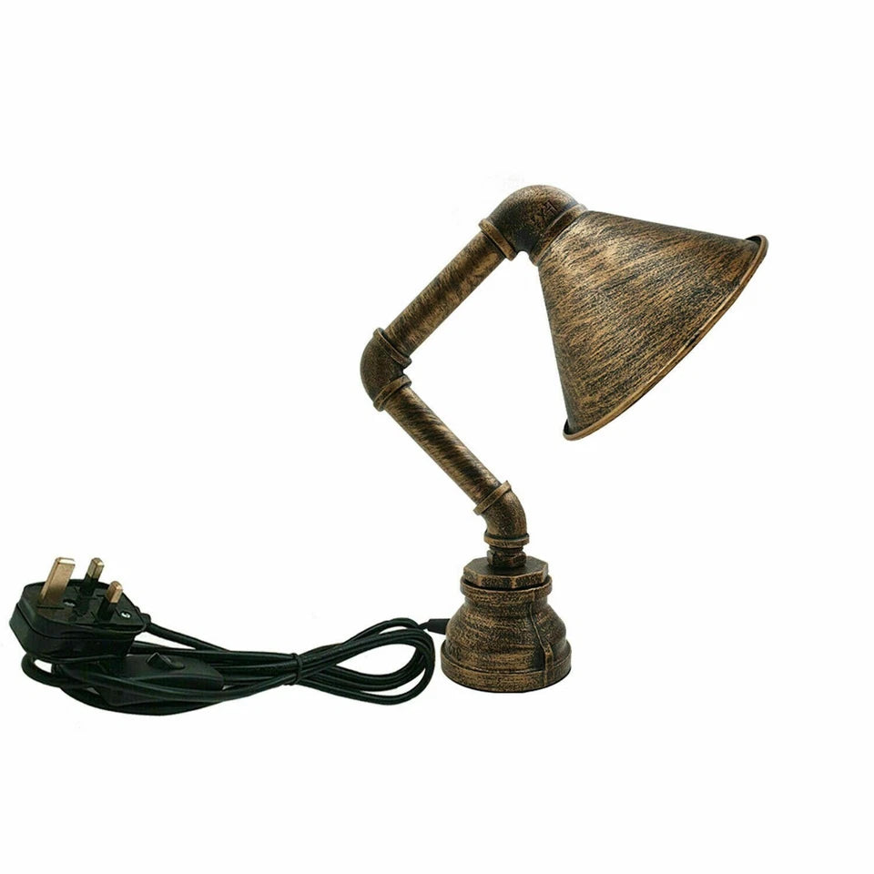 Retro Industrial Steampunk Water Pipe Table Lamp E27~2260-4