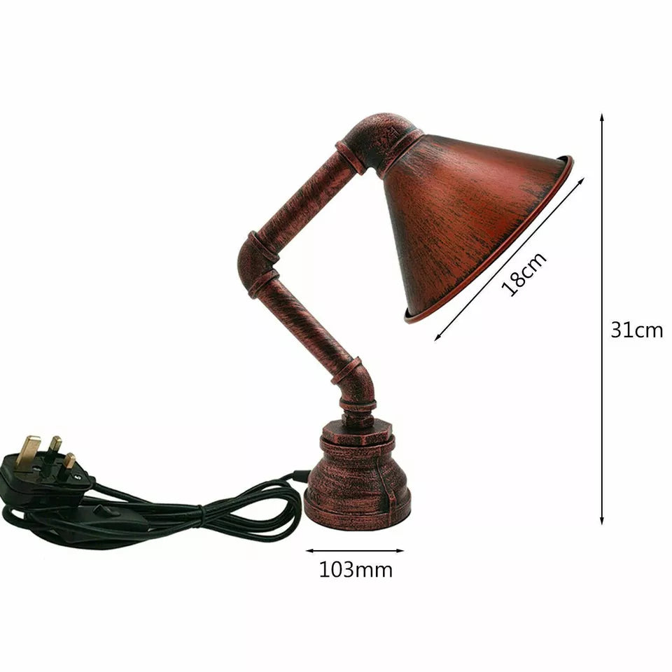 Retro Industrial Steampunk Water Pipe Table Lamp E27~2260-2