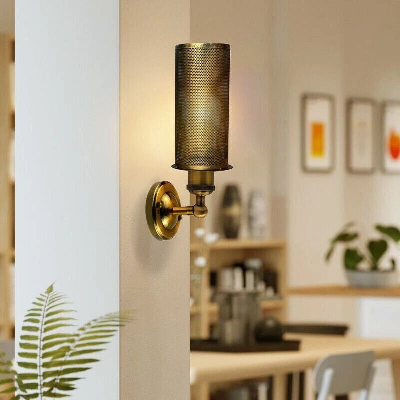 Vintage Wall Lamp Retro Industrial Metal cage Adjustable Wall Light ~ 6010-2
