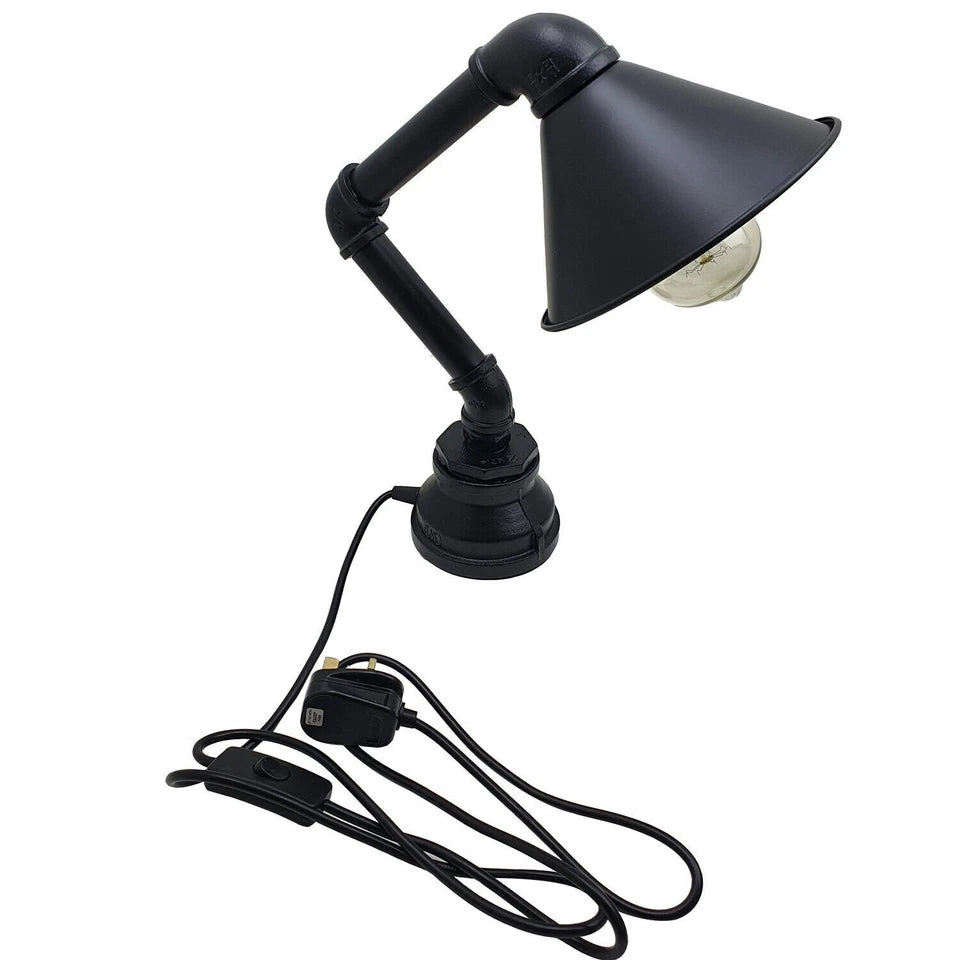Retro Industrial Steampunk Water Pipe Table Lamp E27~2260-7