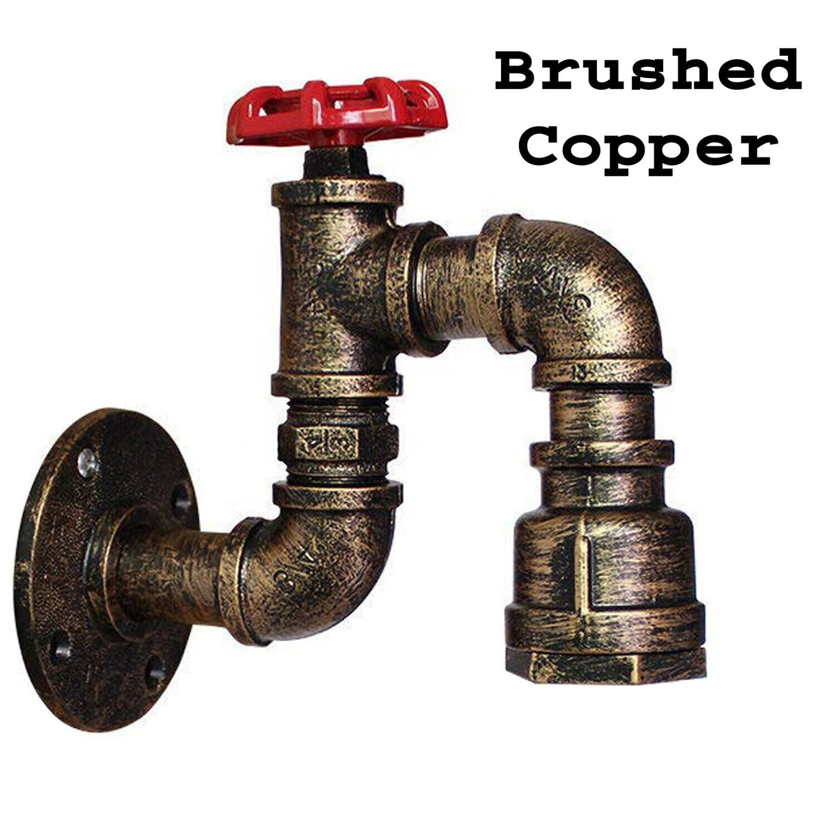 Industrial Water Pipe Wall Light Retro Steampunk E27 Sconce~2173-9