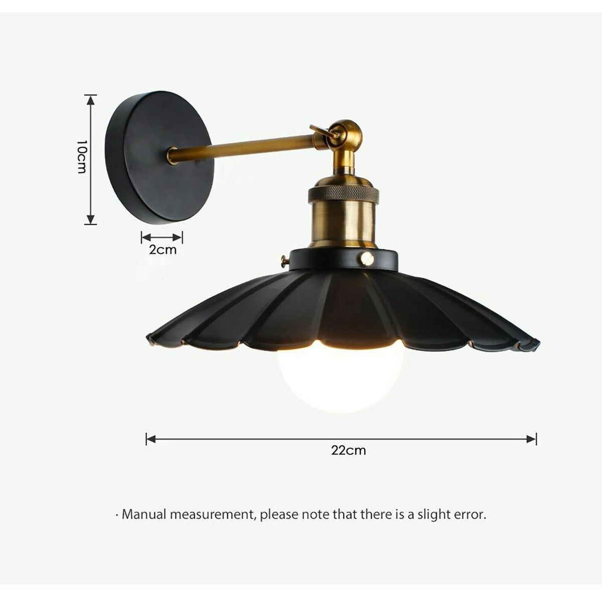 Black Wall Lights Modern Wall Lamp with Shade ~2117-4