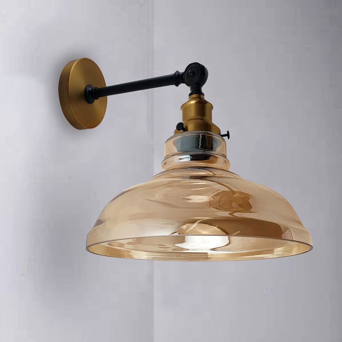 Smoky Glass Wall Lights Retro Wall Sconce UK ~2697-6