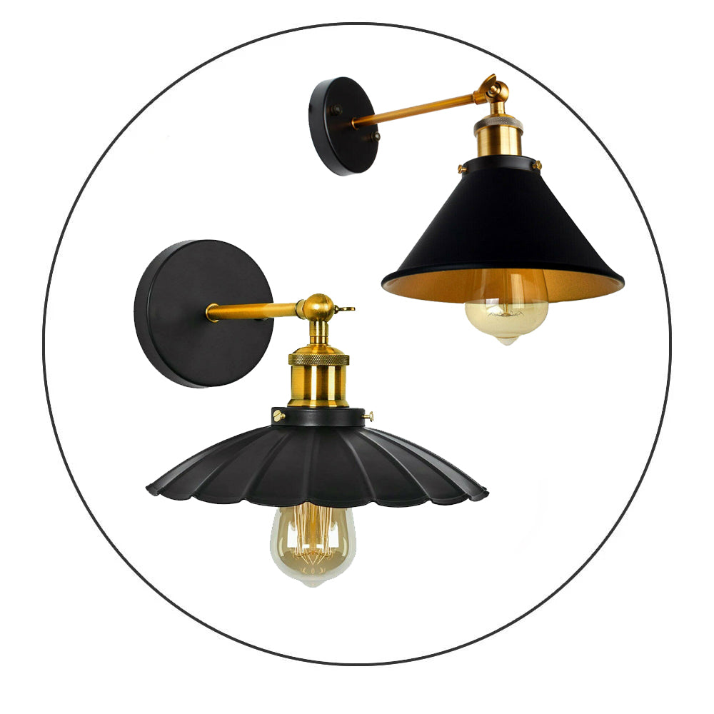 Black Wall Lights Modern Wall Lamp with Shade ~2117-2