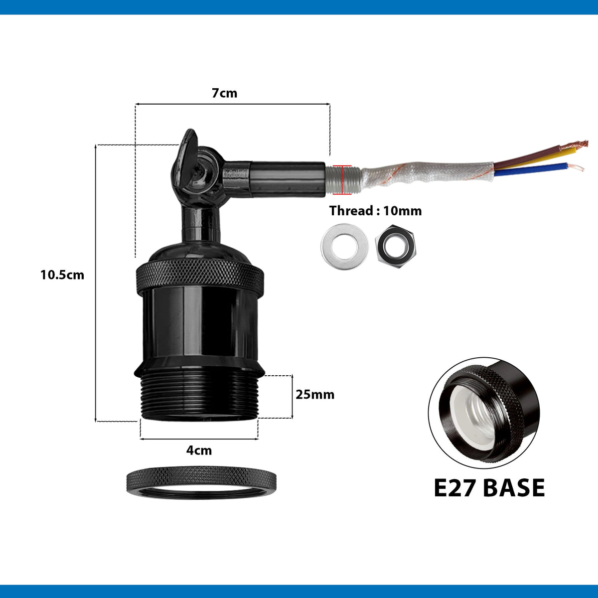 Best Lamp Holder For Wall Light E27 base Light Fitting~1438-4