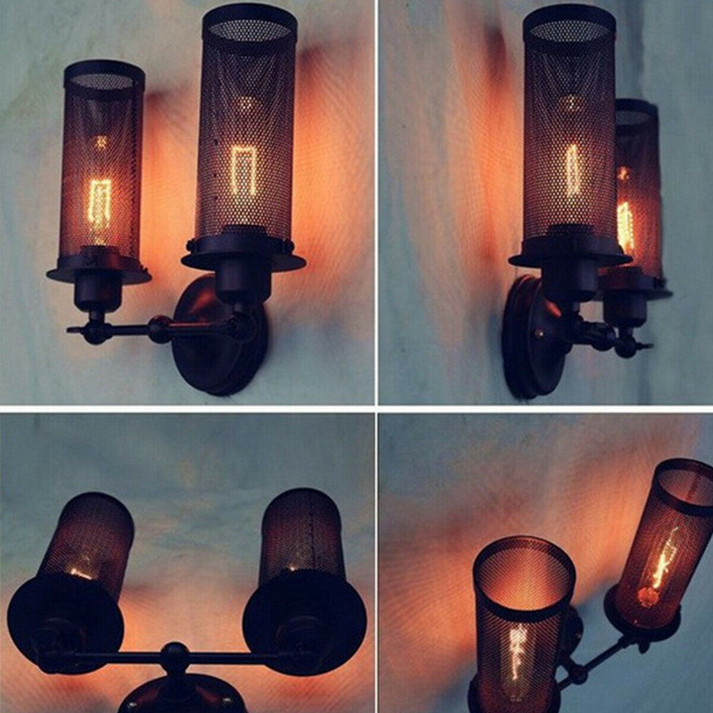 Vintage Metal Wall Light Indoor Sconce Lighting Bedside/Aisle Lamp Adjustable Fixture~2341-2