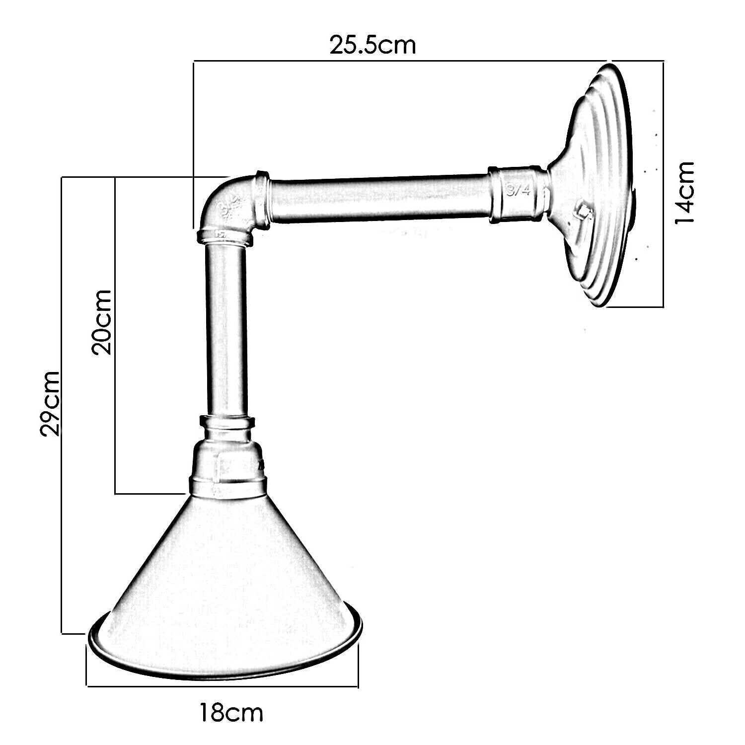 Indoor Wall Light | Pipe Light Fitting ~2607-1